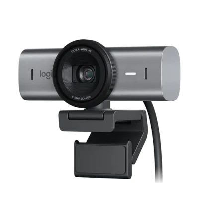 Bild av Logitech MX Brio Ultra HD 4K för samarbete och streaming Webbkameran, 1080p/60 fps, dubbla brusreducerande mikrofoner, USB C, webbkameraskydd, fungerar med Microsoft Teams, Zoom, Google Meet, Grafit