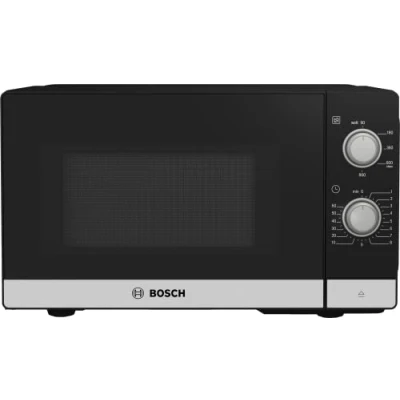 Bild av Bosch FFL020MS2 serie 2 mikrovågsugn, 26 x 44 cm, 800 W, roterande platta 27 dörrstopp vänster, rengöringsstöd, LED belysning jämn