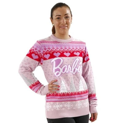 Bild av Barbie Jultröja Damer Jultröjor Rosa XL