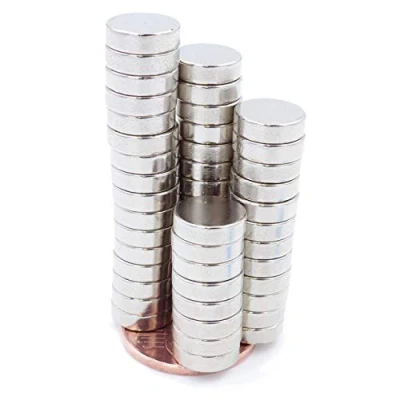 Bild av Brudazon 50 minidolmagneter 10 x 3 mm N52 starkaste nivå neodymmagneter superstark kraftmagnet för modelltillverkning, foto, whiteboard, kylskåp, hantverk liten, rund och extra stark