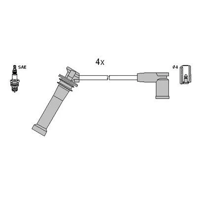 Bild av HITACHI 134955 Jeu De Fils d&#039;Allumage MAZDA: 6 5 portes, Berline