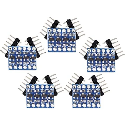 Bild av 5 st 4 kanaler IIC I2C logisk nivå omvandlare tvåriktad modul V till 3,3 för Arduino I2 C Logic nivåer Converter kompatibel med