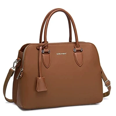 Bild av David Jones Dam Handväska Bugatti Tote Shopper Väska PU Läder Axelväska Många Fickor Dragkedja Axelremsväska Kvinnor Mode Elegant Handtag Cognac Brun