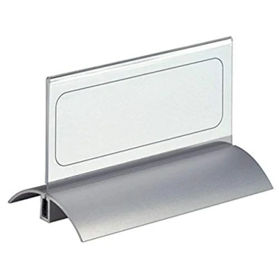 Bild av Durable 820119 Bordsskylt Presenter de Luxe 61x150mm, transparent, 2 stycken