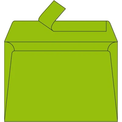 Bild av Clairefontaine Ref 5542C pollenkuvert (paket med 20) C5 storlek, 120 gsm papper, gummerad tätning, bläckstråleskrivare och laserskrivare kompatibel, syrafri intensivt grönt