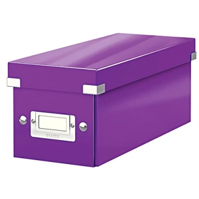 Bild av Leitz WOW Click and Store Förvaringsbox för CD skivor, lila, 60410062
