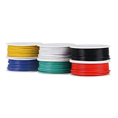 Bild av TUOFENG 20AWG PVC elektrisk kabelsats 6 spolar 7 meter olika färger 20 gauge trådad tråd förtennad kopparanslutningstråd för gör det själv