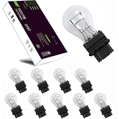 Bild av LIGHTWORLD24 10 stycken W2,5 x 16q P27/7W glödlampor bil lampa stoppljus US typ 3157 27/7W vit 12V glödlampa