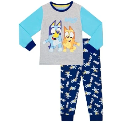 Bild av Blå Pyjamas från Bluey Pyjamaset för Pojkar med Långa ärmar Flerfärgad 98