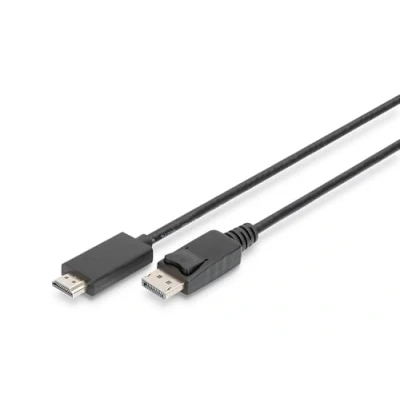 Bild av DIGITUS Displayport till HDMI adapterkabel UHD 4k/60Hz 2.0 1.2 3m svart
