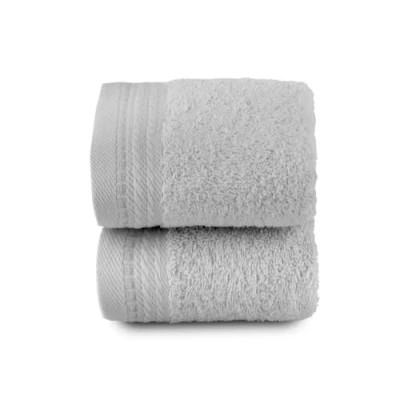 Bild av Top Towel Premium stora badhanddukar 2 ansiktshanddukar eller bidé 30 x 50 cm 100% bomull 600 gram silvergrå