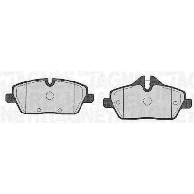 Bild av MAGNETI MARELLI 363916060147 Jeu de plaquettes frein préparé pour indicateur d&#039;usure BMW: 1 5 portes, 3 Coupe, MINI: 3/5 portes
