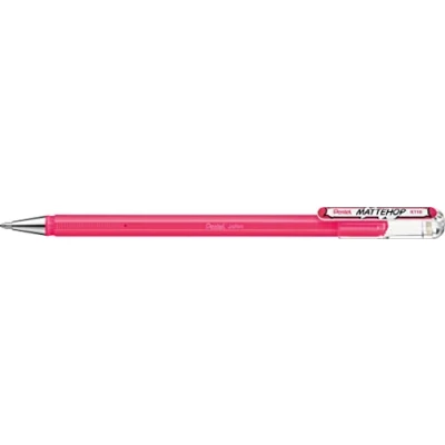 Bild av Pentel K110 VPX Mattehop gelbläckrulle med hög täckning i matt finish, modell lock, 1 st, rosa