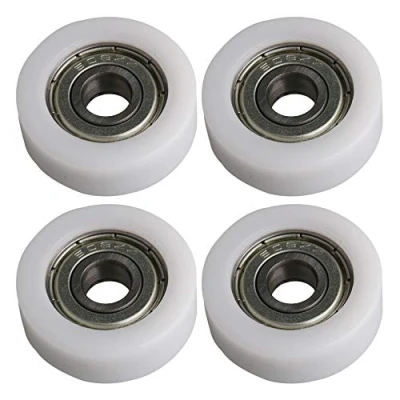 Bild av BQLZR 30 mm OD 608ZZ lager platt spår kullager guide remskiva hjul rulle 93 kg lastbärande möbler paket med 4