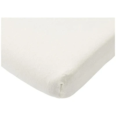 Bild av roba Åtsittande lakan safe asleep® 60 x 120 70 140 Spjälsängslakan för barnmadrasser Ekologisk bomull GOTS och Oeko Tex Standard 100 Kanadensisk Vit