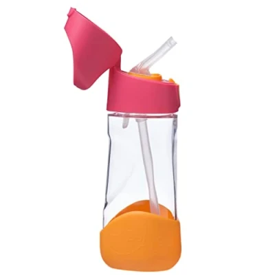 Bild av b.box TritanTM Vatten och dryckesflaska Enkel drickflaska vattentätt lock modern cool design lämplig för barn, perfekt en kopp efter klunk, 450 ml (jordgubb)