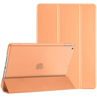 Bild av ProCase fodral för iPad 9/8/7 Generation 10,2 tum 2021 2020 2019, skyddsfodral smart skydd kompatibelt med orange