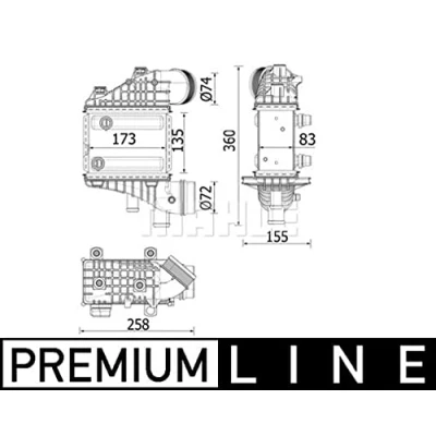 Bild av MAHLE ORIGINAL CI 552 000P Intercooler