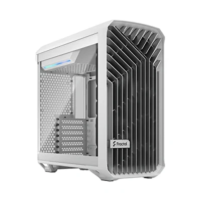 Bild av Fractal Design Torrent Compact White Clear tint tempered glass side panel Open grille for maximum air intake Two 180mm PWM fans included Type C ATX Airflow Mid Tower PC Gaming Case