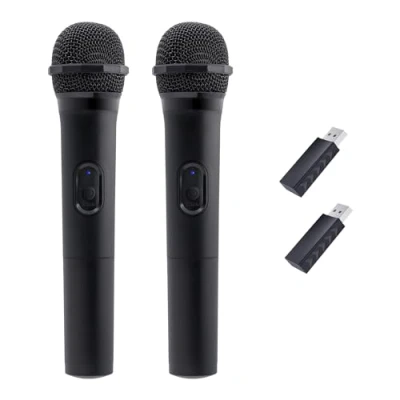 Bild av Mcbazel 2 stycken trådlös spelmikrofon för PS5/PS4/Pro/PS3/PS2/Xbox Series XS/Xbox One One/360/NS Switch/Switch OLED/Wii/WiiU/PC mikrofon med låg latens