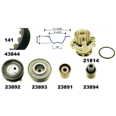 Bild av MAPCO 41844 Pompe à Eau + Kit De Distribution VOLKSWAGEN: Golf 4, New Beetle 3/5 portes, Bora Berline, SEAT: Leon I Toledo 2 Limousine