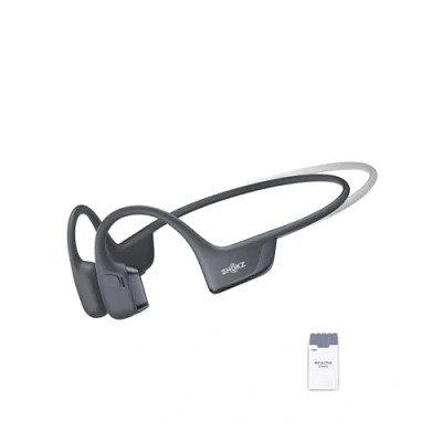 Bild av SHOKZ OpenRun Pro 2 Mini Benledning Sporthörlurar, Öronfria Bluetooth 5.3, Brusreducerande Mikrofoner, IP55 Vattentåliga, 12 Timmars Speltid, USB C Snabbladdning, Svart