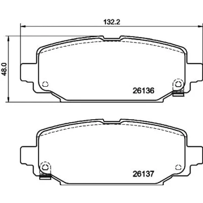 Bild av HELLA 8DB 355 040 251 Jeu de plaquettes frein avec indicateur d&#039;usure accessoires