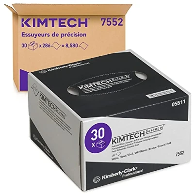 Bild av Kimtech Science Precisionstorkdukar, industriella rengöringsdukar, 1 lager, 30 förpackningar x 280 dukar, vit, 7552