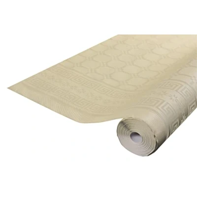 Bild av Pro Nappe Ref R482568I engångsduk i damastpapper på rulle 25 m lång x 1,18 bred universellt elegant och klassiskt 83 bestick strängfärg