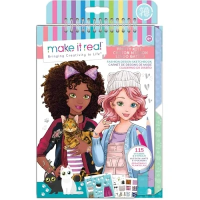 Bild av Make it Real Fashion Design Sketchbook: Pretty Kitty (3204)