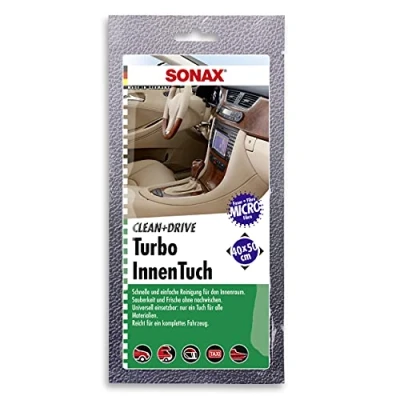 Bild av SONAX Clean+Drive Turbo Innerduk 45 x 50 diskdisplay (1 styck) rengör försiktigt och noggrant alla släta grova ytor inuti Artikelnr 04130000