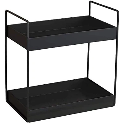 Bild av XINGDOZ 2 djur kök kryddhylla stående hyllor duschförvaring badrum bänkskiva underskåp hylla arrangör vanity bricka kosmetika &amp; make up förvaring, svart
