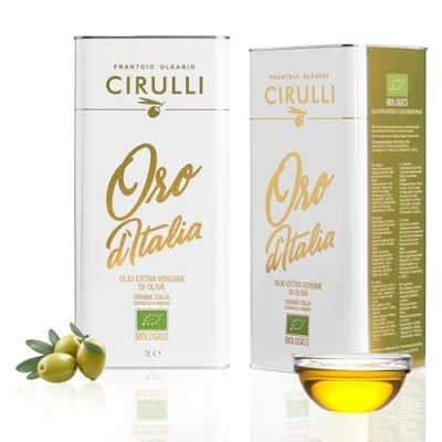 Bild av Frantoio Oleario Cirulli 2 x 3 liter Behållare för Organic olivolja Kallpressad extra jungfruolja Förstklassig kvalitet Produkt 100% italienska oliver