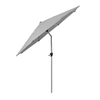 Bild av Cane line Sunshade Parasol w/Tilt system Parasoll Silver Mat Anodized / Light Grey H248 x D300 cm