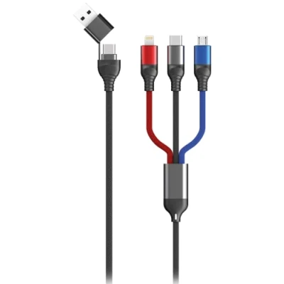 Bild av 2GO All in One USB/typ C laddningskabel colormix 120 cm