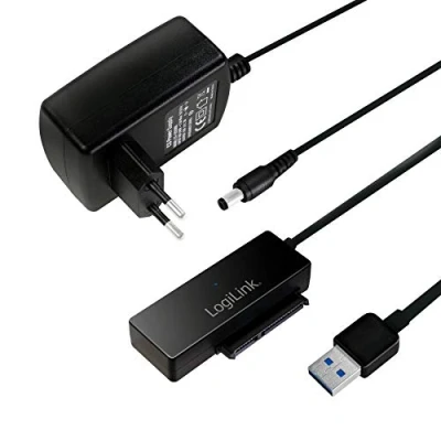 Bild av LogiLink AU0050 USB 3.0 till SATA 3G/6G adapter med på/av brytare svart