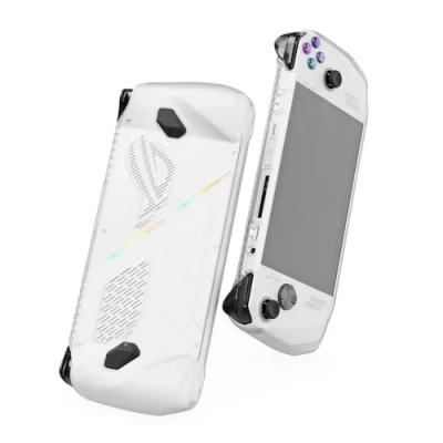 Bild av Skull &amp; Co. GripCase Ally for ROG Ally: A Soft Protective Case with Textured Grips Full Protection and Stand, Shock Absorption Non Slip Anti Scratch Cover Design Frosted Clear