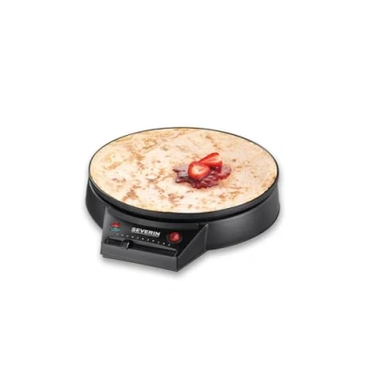 Bild av SEVERIN CM2198 Crepiere diametre 30cm 1000W Thermostat réglable Inclus spatule a crepe et répartiteur de pâte en bois Noir