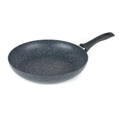 Bild av Russell Hobbs RH00843EU Nightfall Stone stekpanna 30 cm Non Stick, induktionshäll stekpanna, lätt aluminium, mjukt grepphandtag, PFOA fri, lämplig för alla spisar, blå granit, diskmaskinssäker