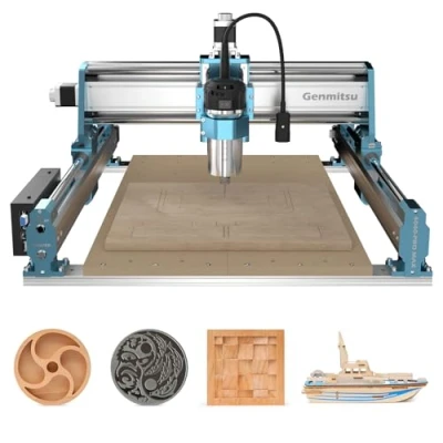 Bild av Genmitsu CNC fräsmaskin 4040 PRO MAX för fräsning av trä, metall och akryl, GRBL kontroll, 3 axlad gravyrmaskin med 710 W trimmer linjär skendrift