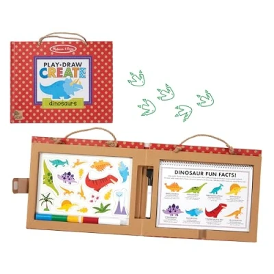 Bild av Melissa &amp; Doug kit för återanvändbar ritning och magnet dinosaurier aktivitetsböcker 3+ Present till pojke eller flicka