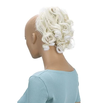 Bild av CAISHA Hårstycke Scrunchie Updo Frisyrer Voluminös Lockigt Bulle Ljusblond Mix G23L