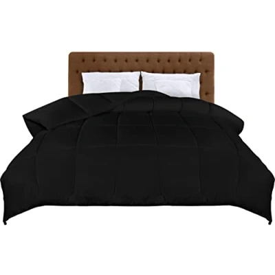 Bild av Utopia Bedding Täcke 220 x 240 cm, lättviktig sommar täcke, Vår /Sommartäcke, Sommartäcke 100% Mikrofiber Hålfiber (Svart)