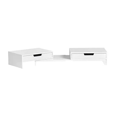 Bild av SoBuy Bildskärmsställ Laptopställ Monitorstativet med 2 fack, BBF04 W