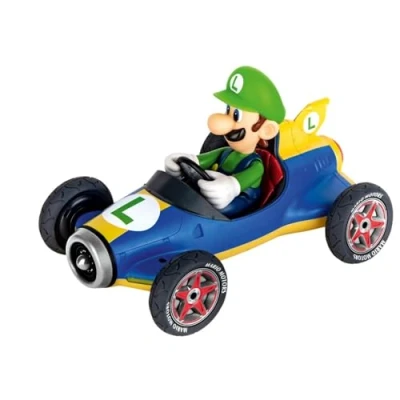 Bild av Carrera RC Nintendo Mario Kart Mach 8 med Luigi I fjärrstyrd bil från 6 år för inomhus och utomhus Mini fjärrkontroll att ta leksak barn vuxna