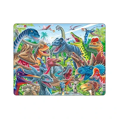 Bild av Larsen CZ4 Selfie glada dinosaurier, pussel med 43 bitar