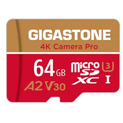 Bild av [5 Yrs Free Data Recovery] Gigastone 64GB Micro SD Card, 4K Camera Pro, UHD Video for GoPro, Action Camera, Wyze, DJI, Drone, Nintendo Switch, R/W up to 95/35MB/s MicroSDXC Memory Card UHS I U3 A2 V30