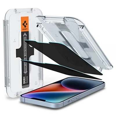 Bild av Spigen Glas.tR EZ Fit Skärmskydd kompatibel med iPhone 14 Plus, 13 Pro Max, 2 Stycken, Anti Spy, Reptålig, Case friendly, 9H härdat glas