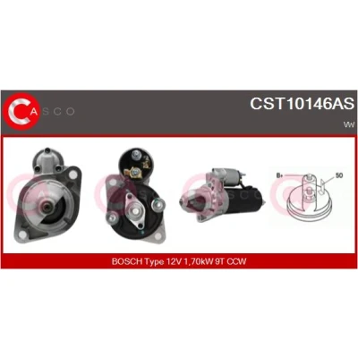Bild av CASCO CST10146AS Startmotor 12V 1,70kW 9 CPS0060 82mm VOLKSWAGEN: TRANSPORTER 3 Bus, Kasten,