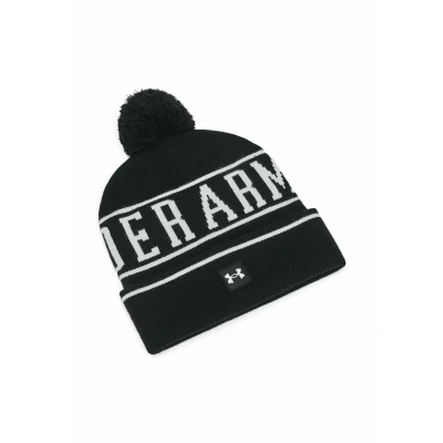 Bild av Under Armour Svart Pom Beanie Halftime Black @ Hatstore